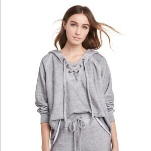 Wildfox White Label Hutton Hoodie Sweatshirt in Gray XS